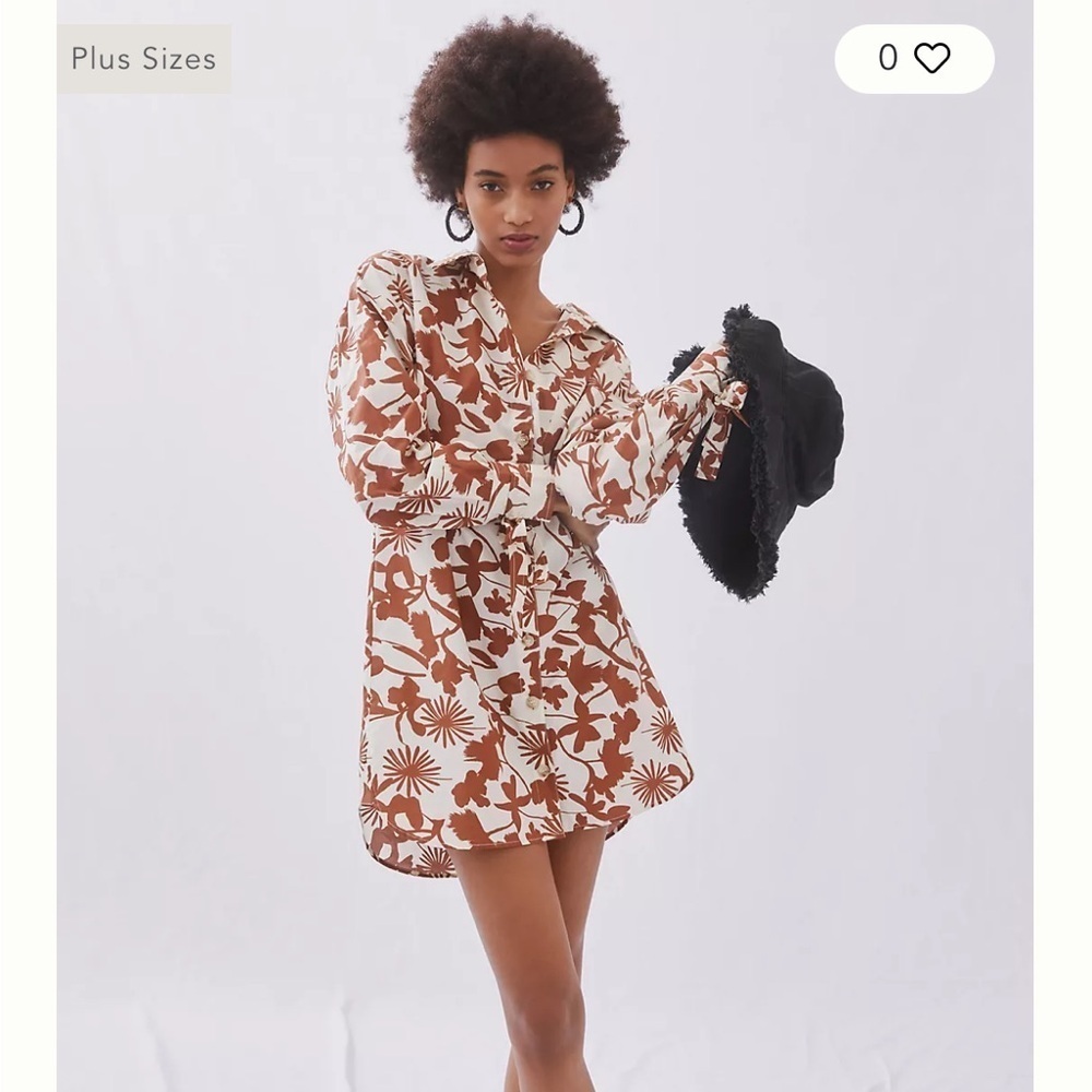 Sunday in Brooklyn Brown and White Floral Mini Dress